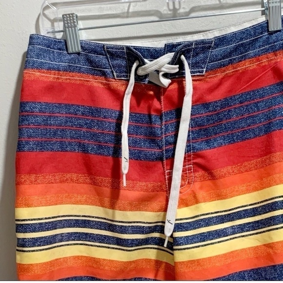 LOST Men’s Board Shorts Trunks Red Blue Gray Orange Size 30 - Picture 3 of 6